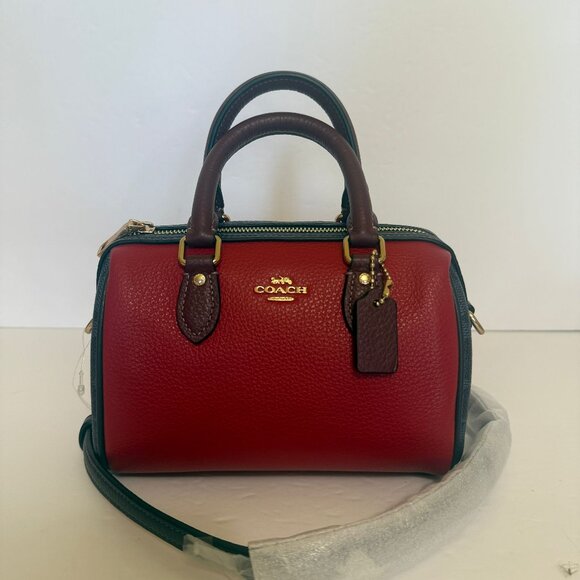 coach Mini Rowan Crossbody Bag In Colorblock Signature Canvas cbm68 - Picture 1 of 6